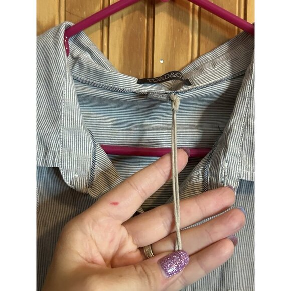 Toad & Co Mens Shirt XXL Trace Long Sleeve Button Up Organic Cotton NWOT Blue - Picture 5 of 9